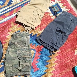 3 pairs of Abercrombie cargo shorts